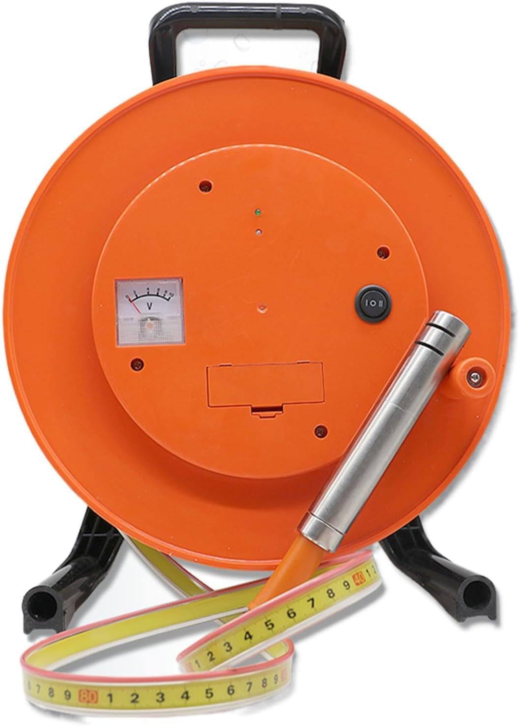 Water Level Meter, Steel Ruler Electric Water Level Gauge, Measures Depths from 10m to 300m, for Wells, Boreholes, Reservoirs & Pipes 150m