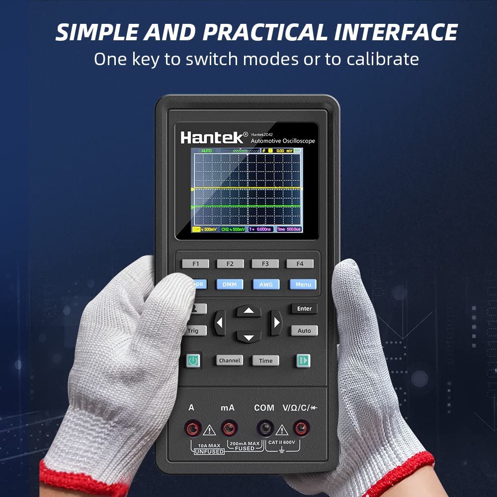 Hantek 2C72 Handheld Oscilloscope 70MHz 2CH with Digital Multimeter