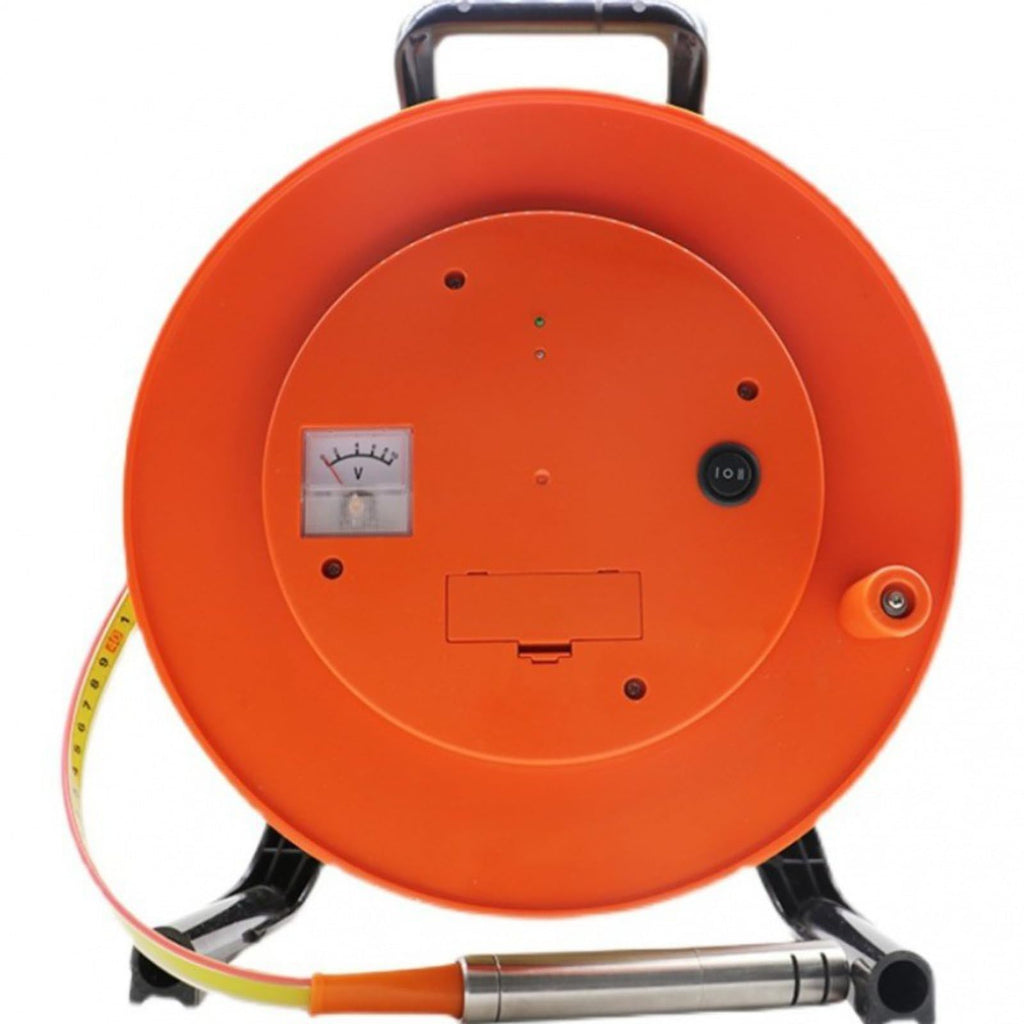 Water Level Meter, Stainless Steel Probe, 10-300m Cable Reel, Groundwater/Well Depth Detector, Accurate Liquid Level Measuring Tool(30m)