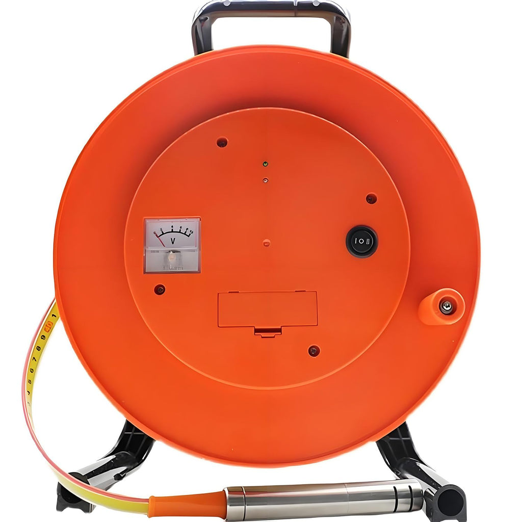 Water Level Meter for Wells, Boreholes & Reservoirs - 100m Electronic Measurement Tool with 25mm Probe & Steel Tape - Accurate Water Depth Gauge for Pipes