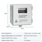 Outdoor Surface Mount Mechanical Counter, Zuomeng 120/240V 2P3W 100A Mini Power Meter Kit with Backlit LCD Display, Includes 2 Solid Core CTs, Precision Dual-Circuit PWH Measurement