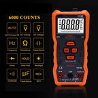 RM113E NCV Digital Multimeter 6000 Counts Auto Ranging AC/DC Voltage Temperature Measuring Meter with Large Screen