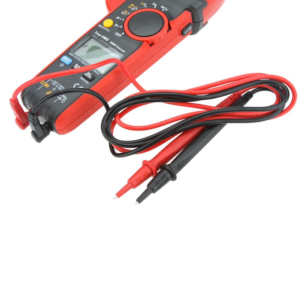 UNI-T UT216C True RMS 600A AC/DC Clamp Meter, Inrush Current, VFD Mode, NCV Detection, Temperature & Frequency Measurement, Backlight & Flashlight, CAT III 600V Safety Rated