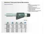Three-Points Digital Inside Micrometers Resolution 0.001mm