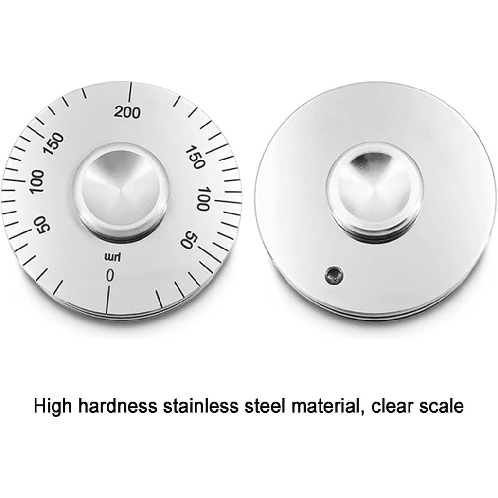 Wheel Type Wet Film Gauge, Stainless Steel Wet Film Thickness Gauge with Clear Scale, 0-25μm Measuring Range and 1μm Grading Value, Accurate Measurement and EAS