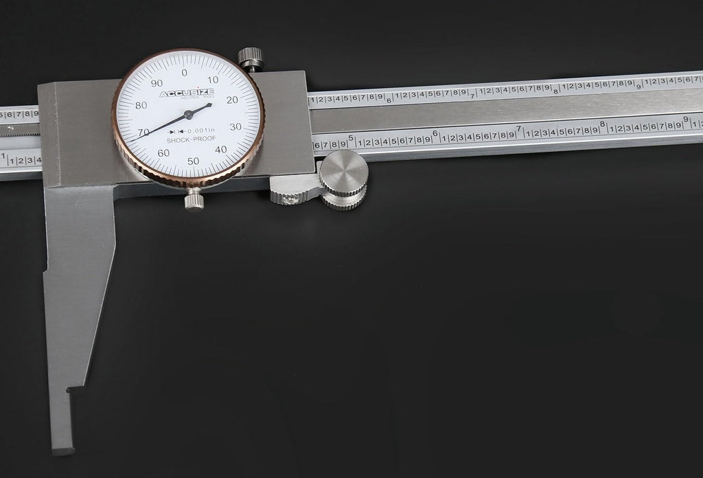 Accusize Heavy-Duty Dial Caliper, 0-24", Stainless Steel