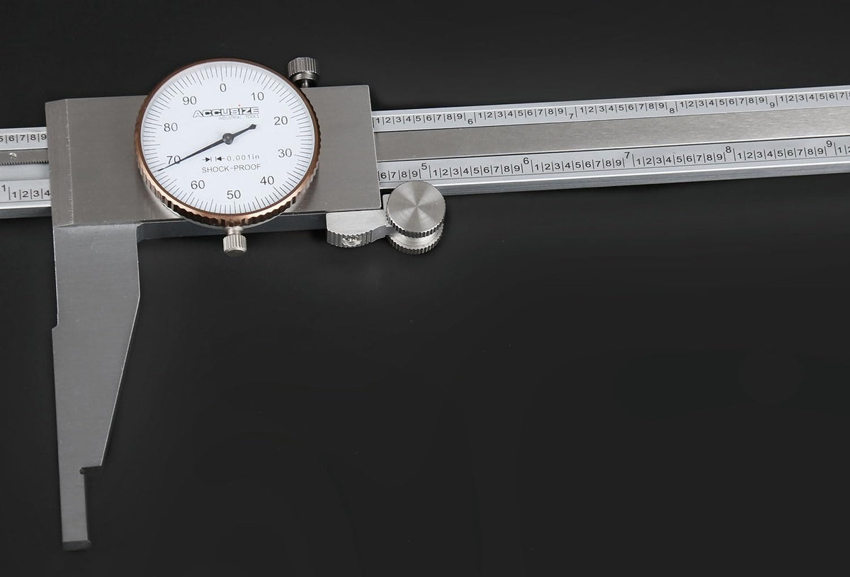 Accusize Heavy-Duty Dial Caliper, 0-24", Stainless Steel