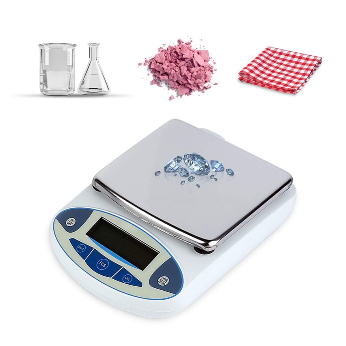 0.1G Electronic Balance Analytical Digital Scales Precision Weight Scale Balance Scientific Lab Accuracy Jewelry Kitchen Scale(10kg/0.1g)