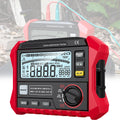 Insulation Resistance Multi Tester, Electrical Megger Insulation Resistance Tester, with Data Storage, Large Screen Backlit Display, Auto Shutdown Function, for Testing Industry