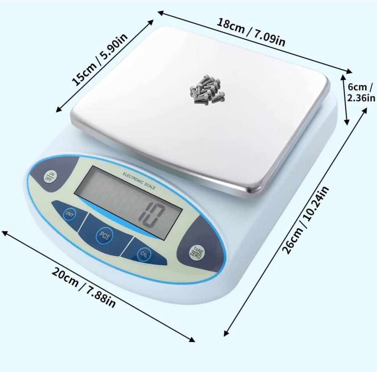 0.01g Digital Lab Scale,Analytical Balance,Jewelry Scales Electronic Commercial Price Computing Scale with LCD Display for Store,Kitchen,2000g