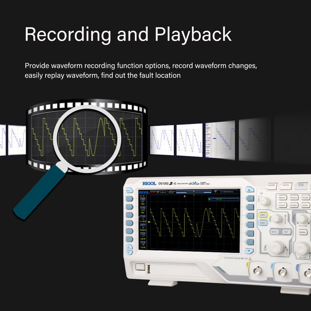 RIGOL DS1202Z-E Digital Oscilloscope, 200MHz, 2 Channel, 1GSa/s Sampling