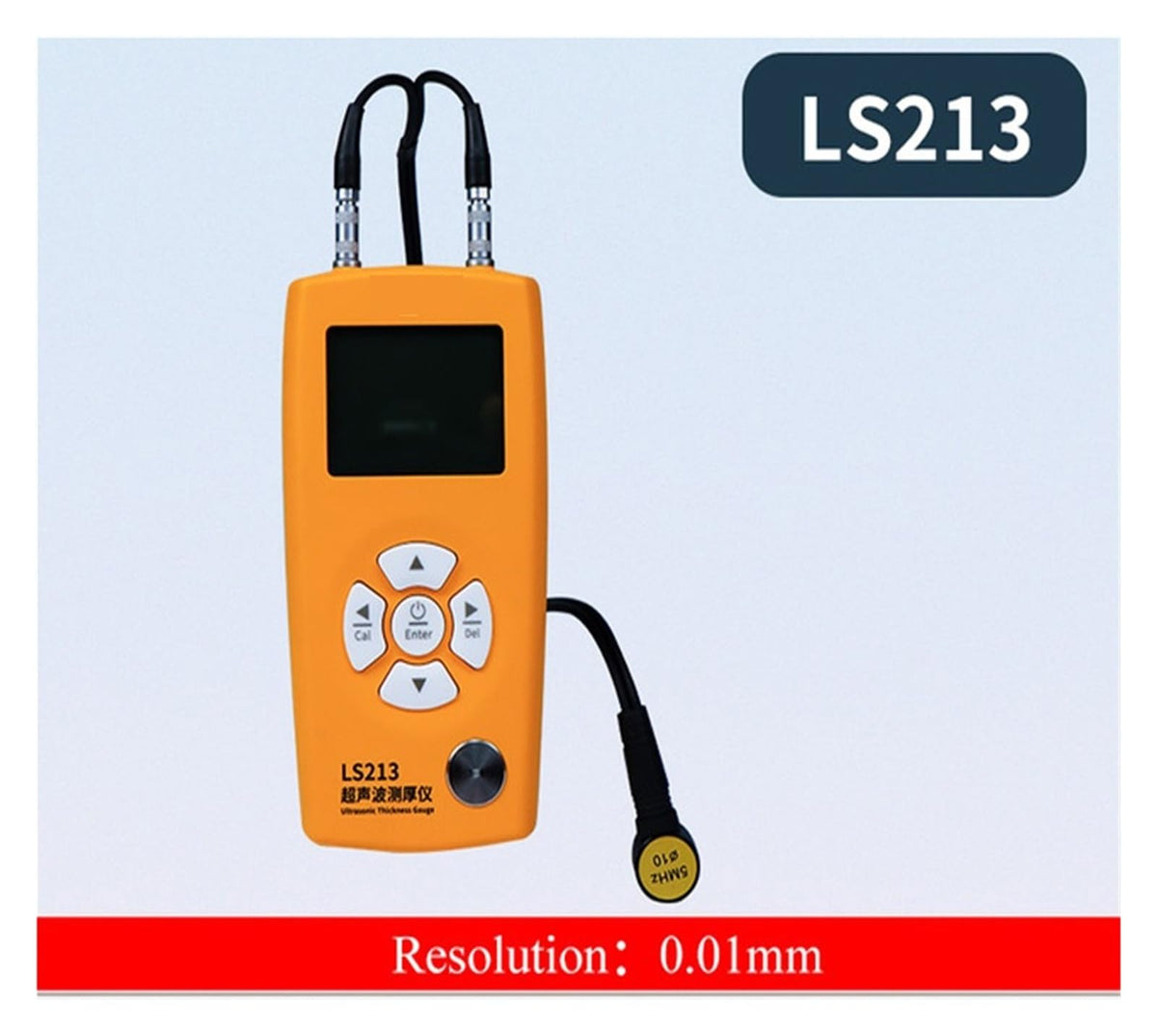 Ultrasonic Thickness Gauge Tester Digital Thickness Measurement Tool for Metal Pipe Wall Steel High Sensitivity