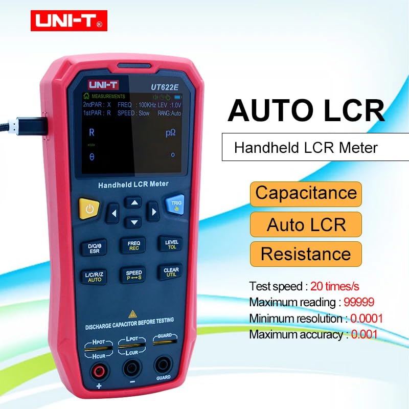 UNI-T UNI-Trend UT622A UT622C UT622E High-Precision LCR Meter Industrial Handheld Resistance Capacitance Tester(UT622C)