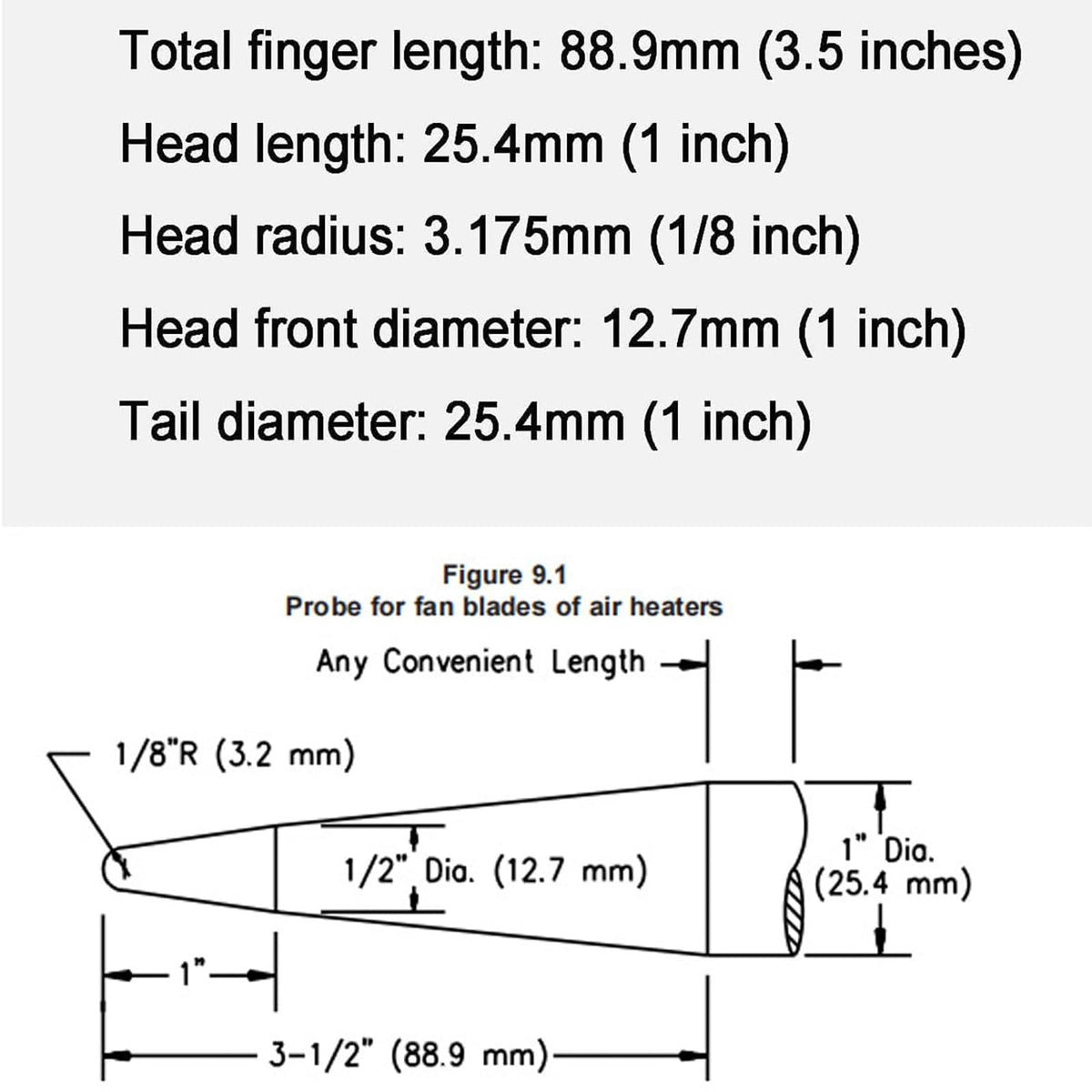 Unjointed Test Probe, Electrical Safety Test Probe, Ul Test Finger