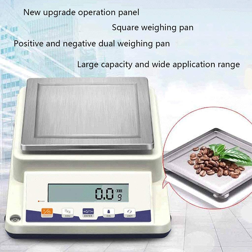 6100g*0.1g Electronic Scales Precision Laboratory Analytical Balance Stainless Steel Backlit LCD