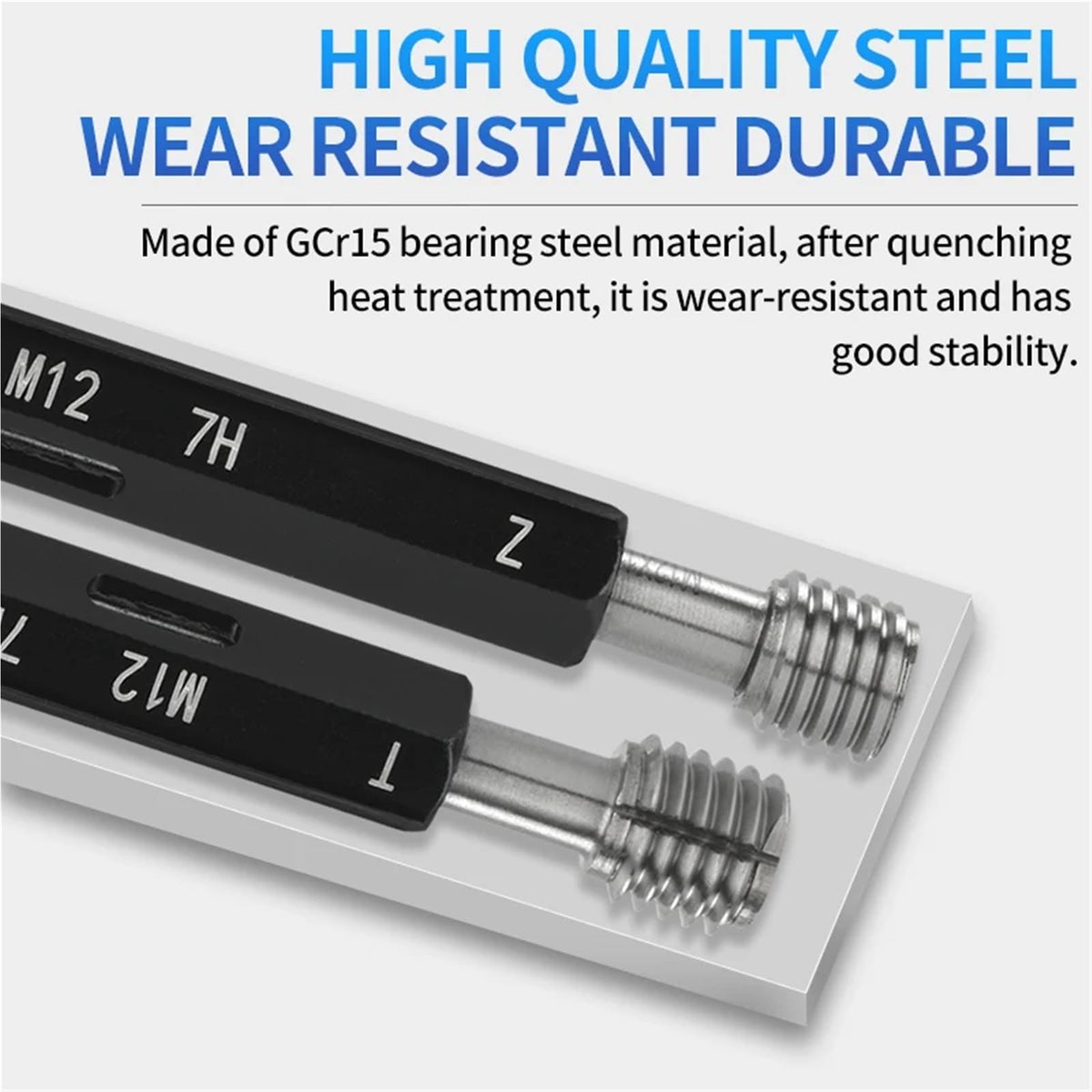 1 pcs Metric Gauge 7H M52-M58 High Precise Thread Plug Gauge Precise Internal Screw GageX0.5/0.75/1.0/1.25/1.5/2.0/3.0/4.0(M53X2.0-7H)
