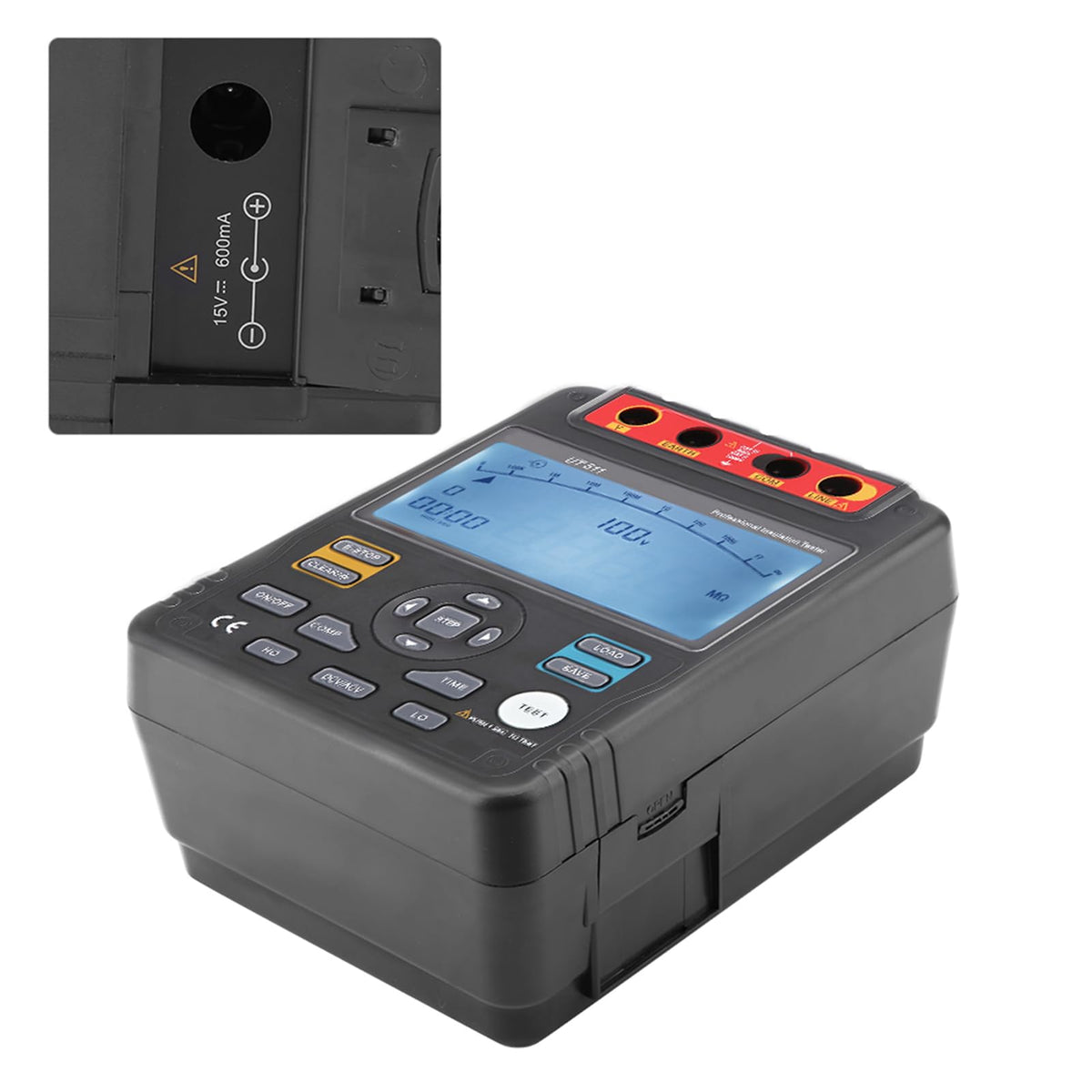 UT511 Digital Insulation Resistance Tester for Quick Motor Diagnosis, Auto Range Megohmmeter with LCD Backlight, 1000V Output, 1 Unit