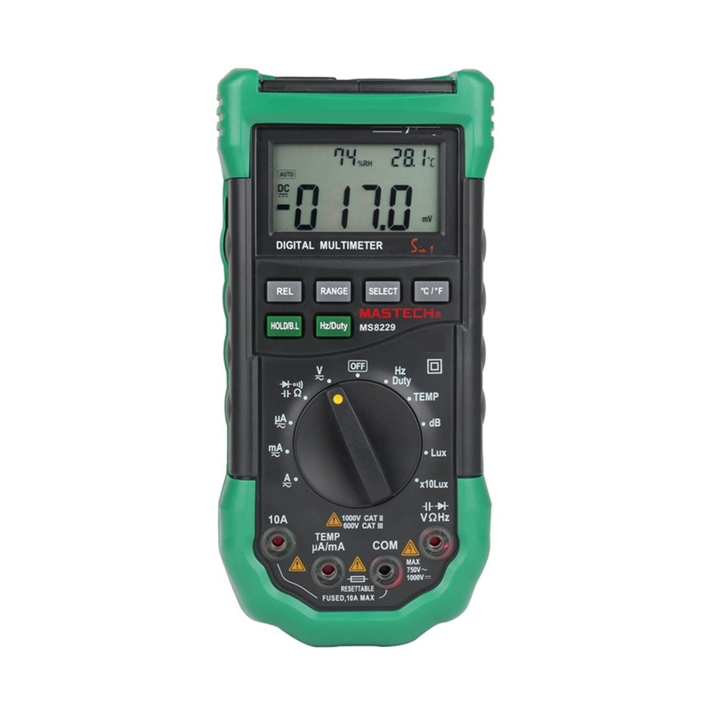 MS8229 5 In1 Auto Range Digital Multimeter Multifunction Sound Level Temperature Humidity Tester Meter Easy to Operate