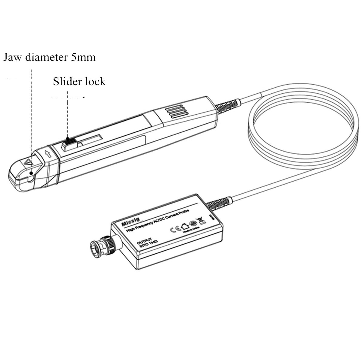 Micsig High Frequency AC/DC Current Probe CP503B, ±1% Accuracy