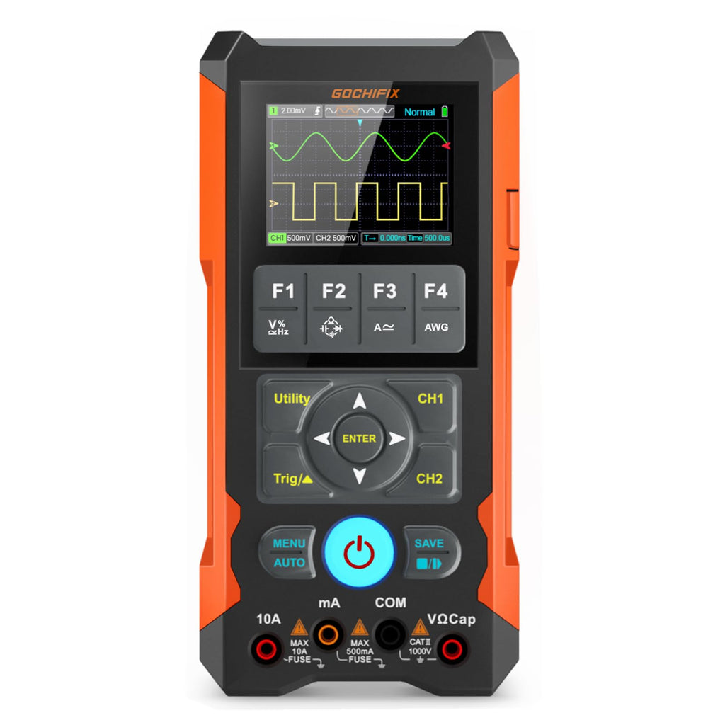3-in-1 Handheld Oscilloscope Multimeter, 2-CH 80MHz 200MSa/s