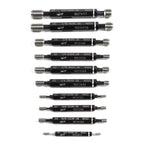 Thread Plug Gauge 10Pcs High Accuracy Double End Through Stop Measurement Hand Tool for Hardware Tool Thread Diameter Measurement Thread Detection Tool