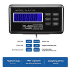 WANGLIN Digital Shipping Scale Weight Scale 200kg/440lb Stainless Steel Platform Industrial Floor Scale Post Office Office Parcel Package,