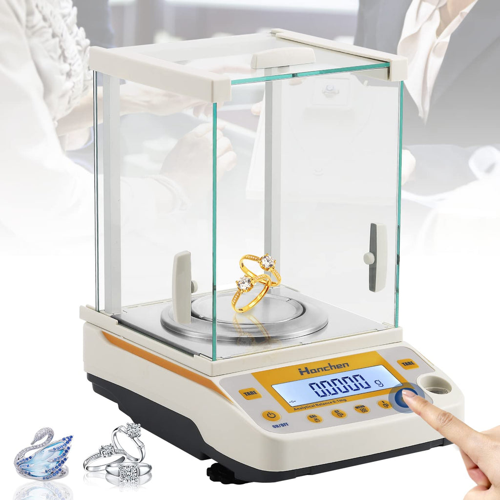 Digital Analytical Balance, 0.1mg Precise Electronic Scale for Lab/Pharmacy/Jewelry Store/Chemical Plant 0.0001g (120g/0.0001g)