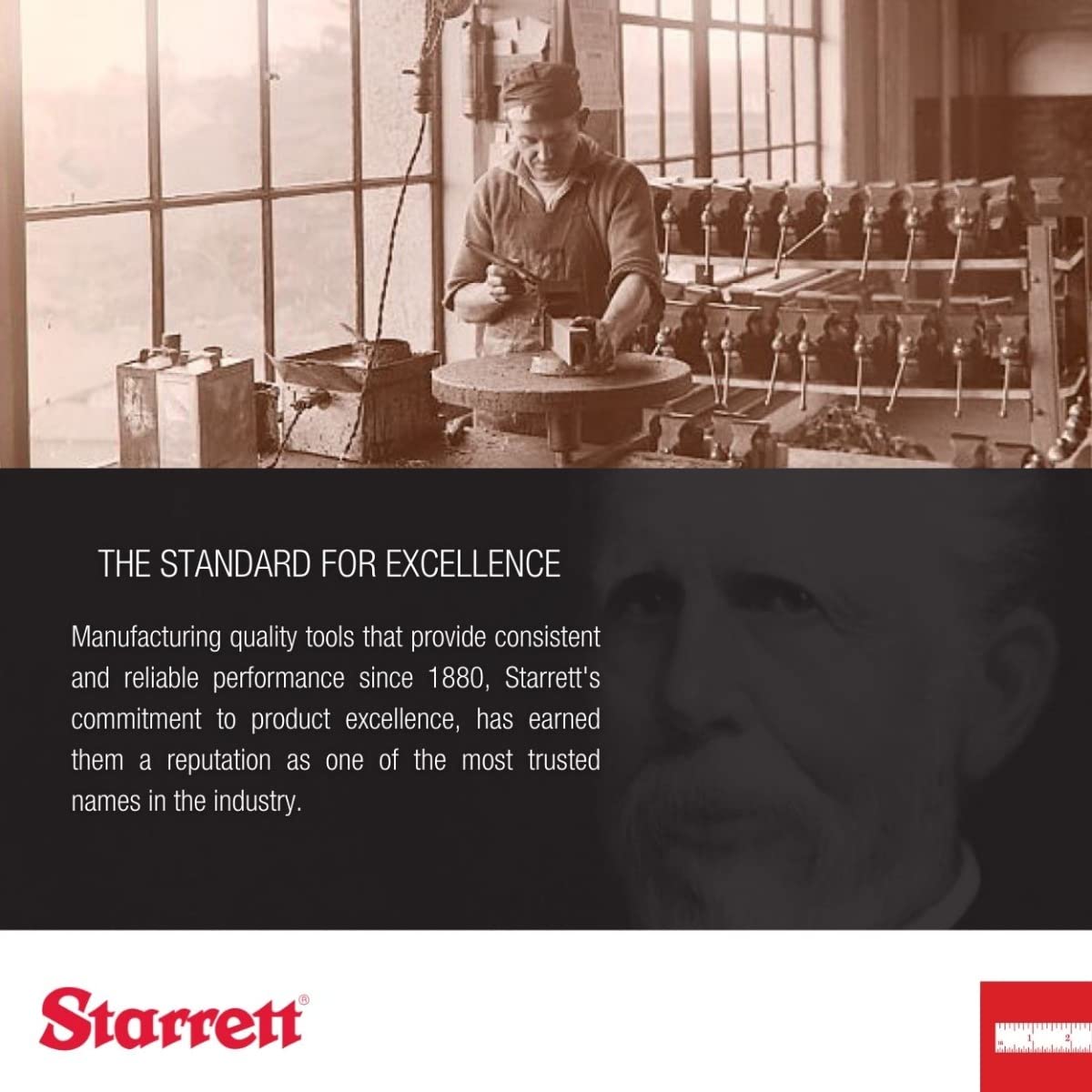 Starrett Stainless Steel Can Seam Micrometer, 0-.375" Range, .001" Grad