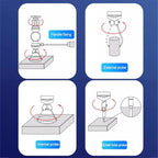 0-3mm Coaxial Centering Indicator, Diall Indicator Set, Positionering Measurement Tool, with 6 Probes, and 1 Test Rod, with Storage Case, for Milling Machine Center Test Dial