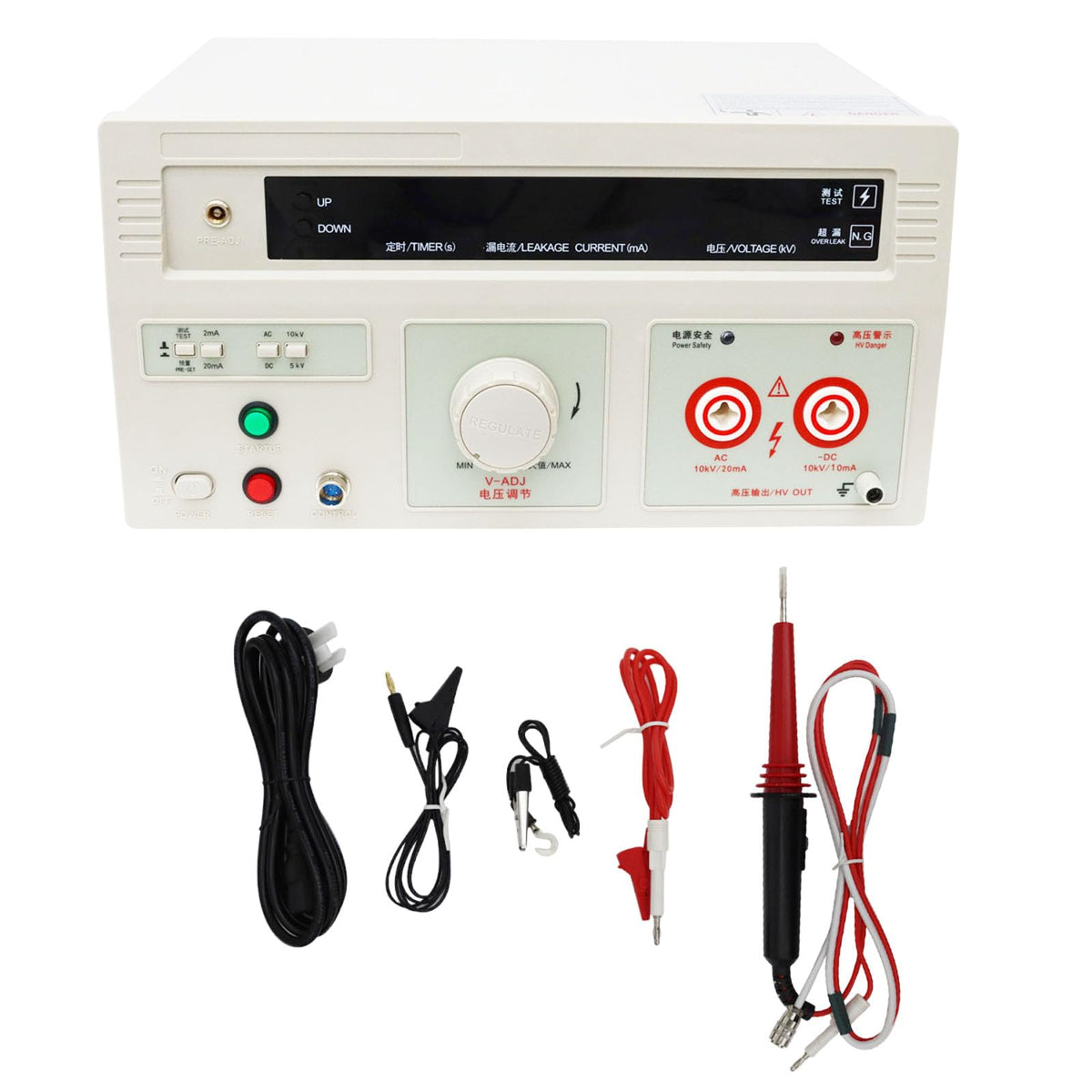 Withstand Hi-Pot Tester RK2671AM 110V 10KV AC/DC Voltage Withstand Test Instruments 100VA Hi-Pot Insulation Resistance Testing Tool LED Digital Display Hipot Tester