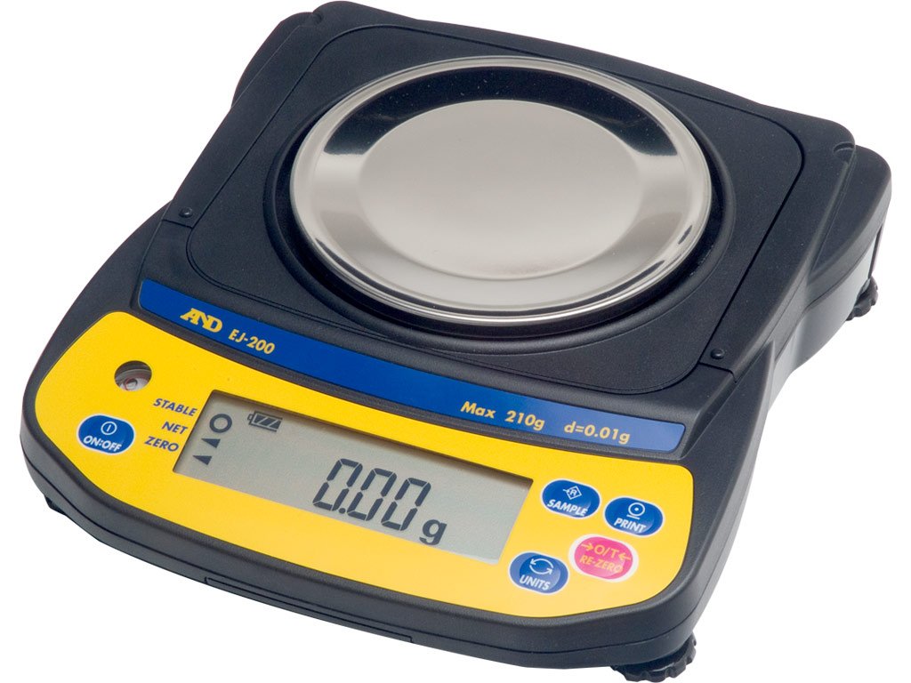 A&D EJ-200 Balance Compact, 200 g x 0.01 g, 120 VAC