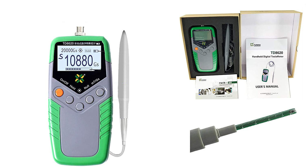Permanent Magnet Gauss Meter Tesla Meter Gaussmeter with Class 2 Accuracy Surface Magnetic Field Tester