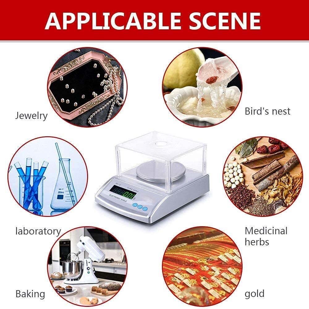 Analytical Balance Scale 0.01g/0.001g Digital Precision Laboratory Weighing Electronic Balance(300g/0.01g)