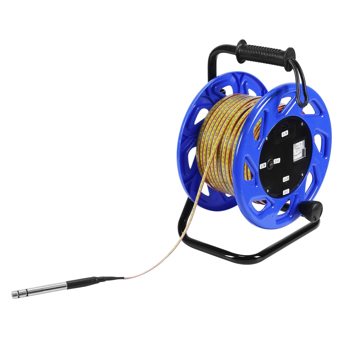 100m Water Level Measurement Gauge with Fixed Probe and Steel Tape Groundwater Level Measuring Instrument for Wells Boreholes Reservoirs