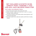 Starrett Magnetic Base, Upright Post Assembly