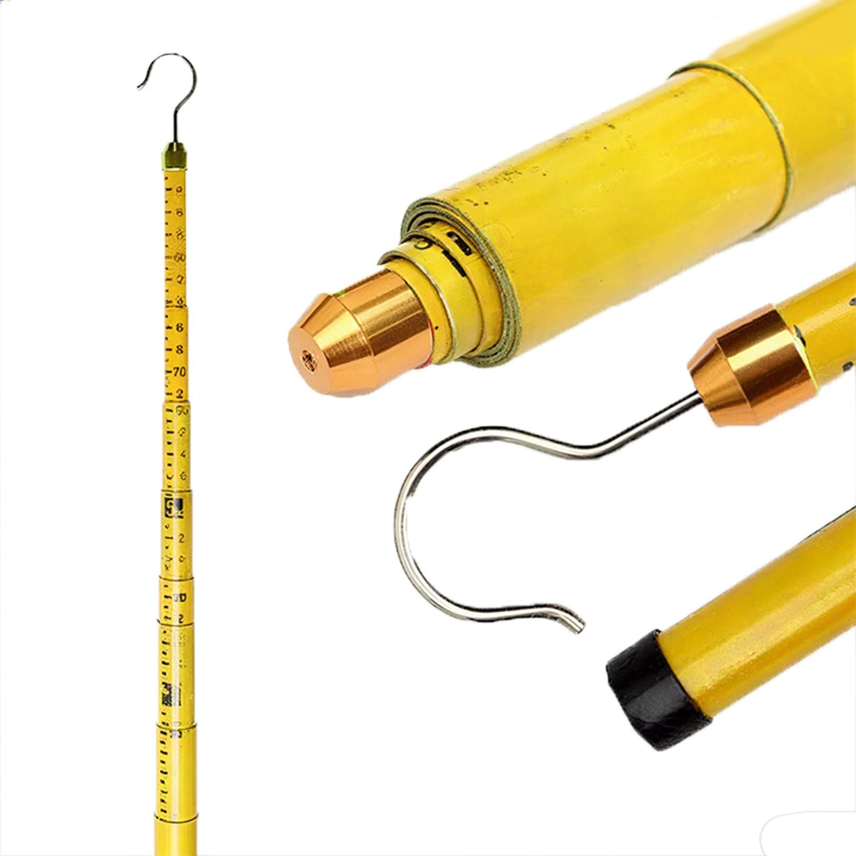 Telescopic Tree Height Measuring Tool, 15m/49.2ft Pole for Power Line Clearance, Antenna & Substation Measurement, Telecommunication Tower Height Checker