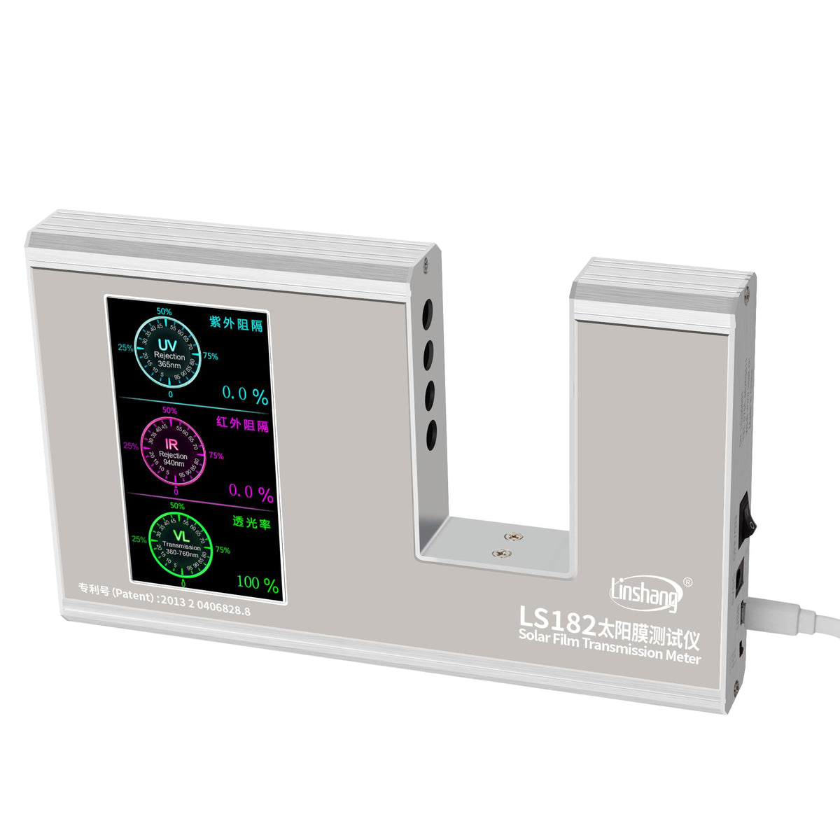 Solar Film Transmission Meter LS182 SHGC Window Energy Meter with UV Full IR Visible Light Transmittance Solar Heat Gain Coefficient with Six Results