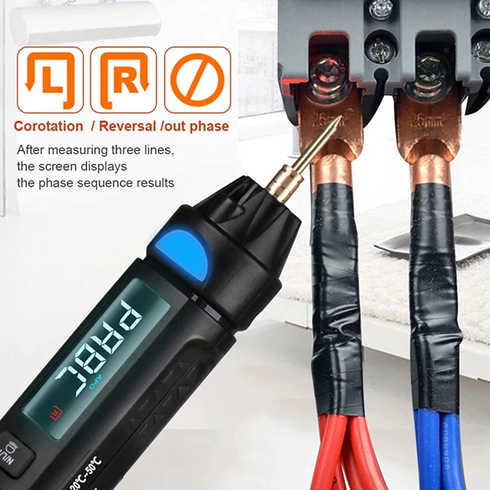 WT100 Digital Multimeter Pen Type Meter True RMS NonContact AC/DC Voltage Resistance Capacitance Hz Tester 3 in 1 Multitester