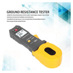 Resistance Meter, ST4100 Digital LCD Clamp Ground Resistance Meter Ground Earth Resistance Meter Tester Resistance Range 0.010~500Ω Data Storage