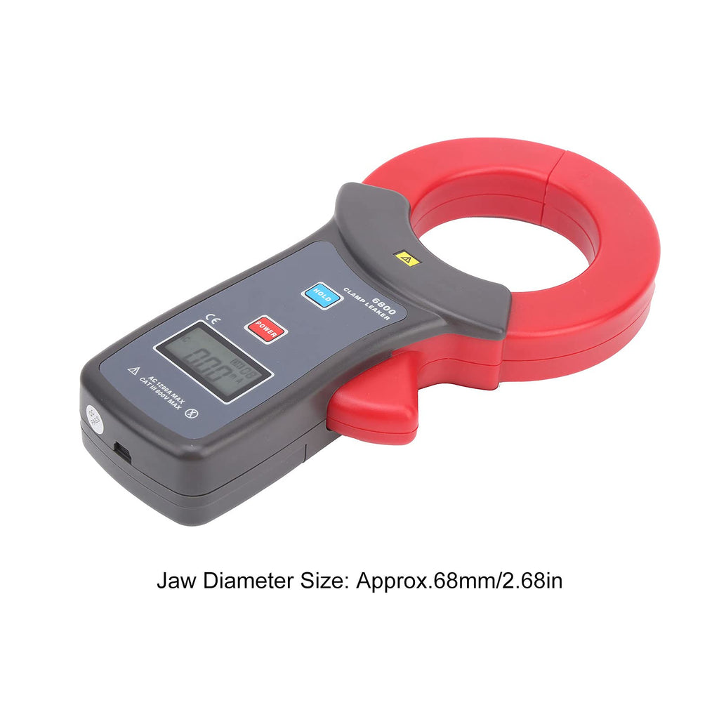 Clamp Meter, Multimeter, Digital AC Leakage Clamp Meter, 0.01mA Resolution ETCR6800 AC Counts Auto Range Data Hold Ammeter Clampmeter Amperimetro Amperemetre