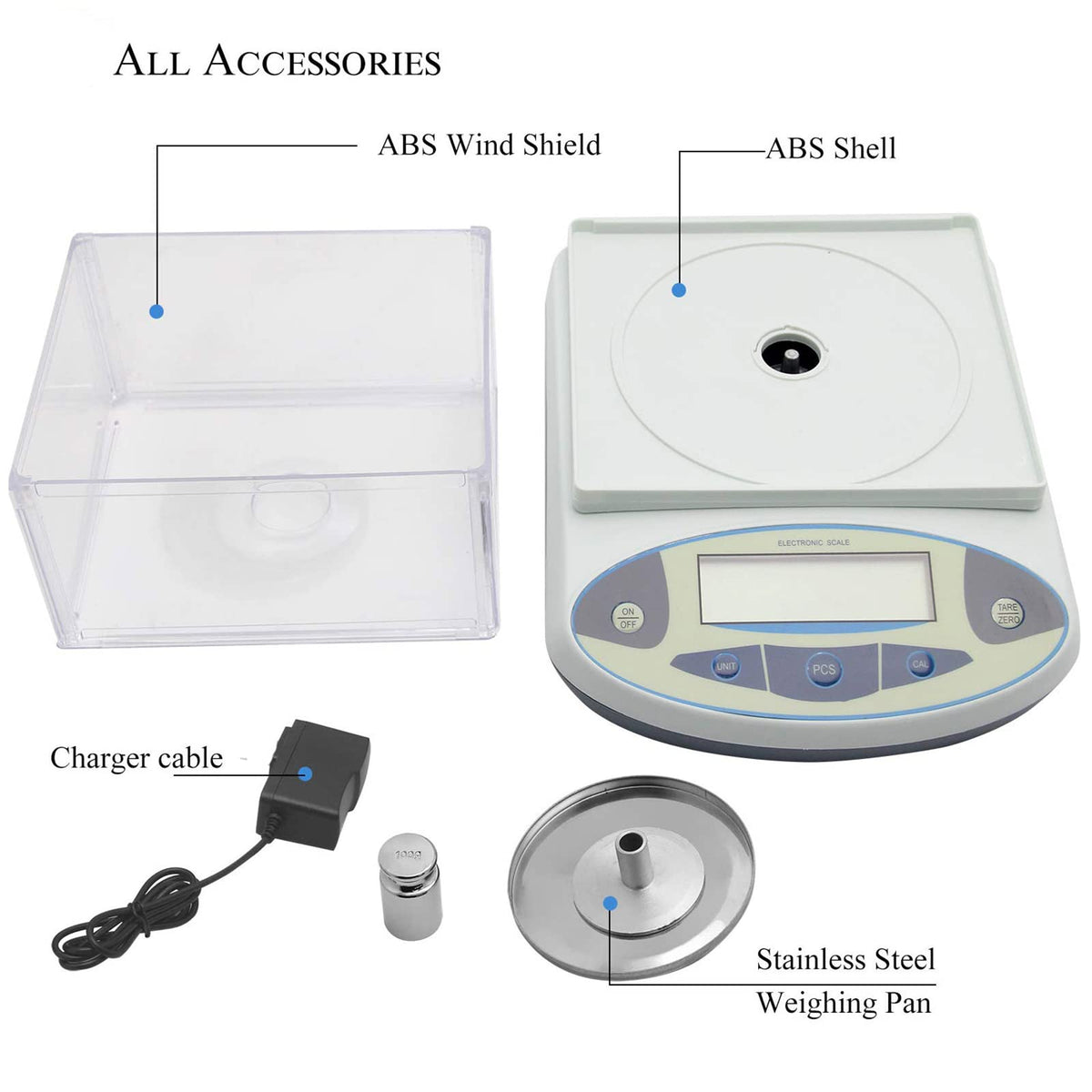 0.001g Electronic Analytical Balance with Windshield, High Precision Laboratory Lab Scale,1mg Weighing Scale for Scientific, Jewelry, Gold, Kitchen (100g/0.001g) (100g/0.001g)