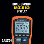 Klein Tools ET600 Megohmmeter Multimeter with 4000MΩ Insulation Tester and Klein Tools IR1 Infrared Thermometer with -4°F to 752°F Range