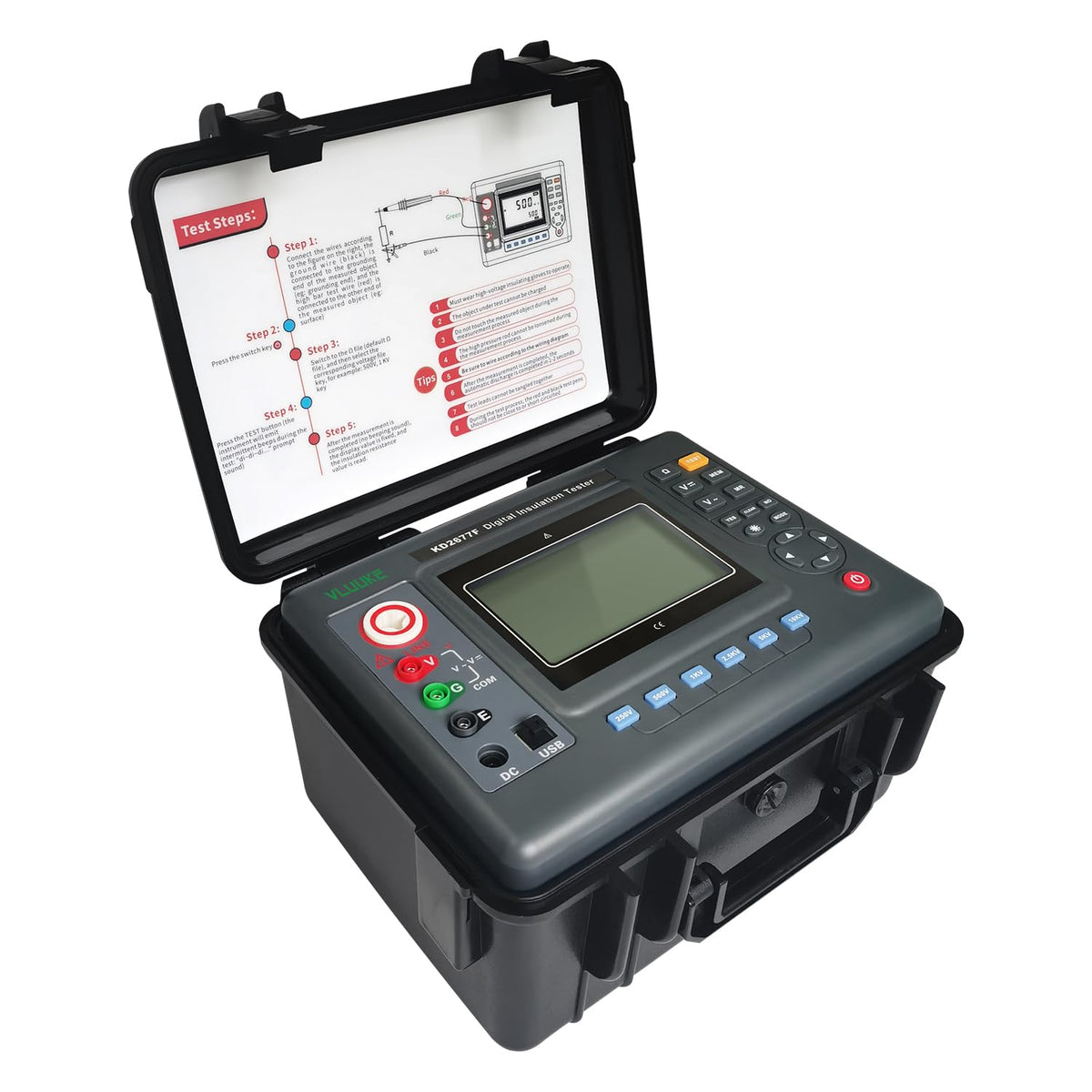 10KV Digital Insulation Resistance Meter 2500v 5000v 10kv Megohmmeter Insulation Resistance Tester