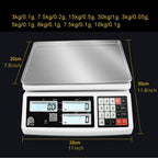 Digital Counting Scale Precision Parts Coins Counting Scale Electronic Gram Scale Lab Industrial Counting Scale Digital Balance (30kg/1g)