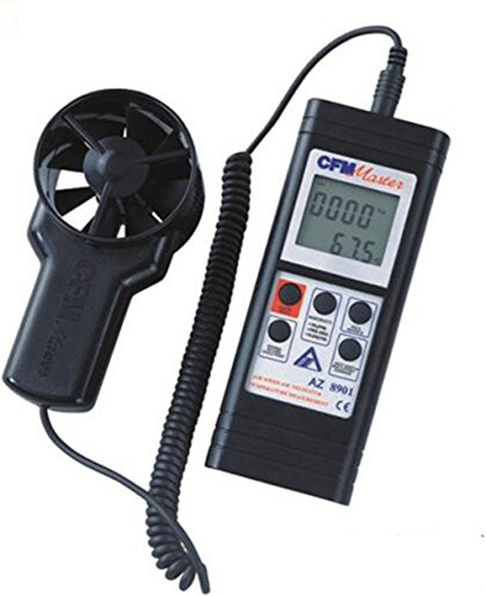 SSEYL AZ-8901 Handheld RS232 Remote Fan Air Flow Meter Anemometer Tester AZ8901