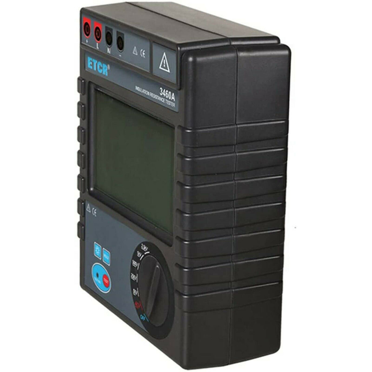 Megohmmeter Insulation Resistance Tester for Electric Motor Cable Switches Insulation Materials with Backlight Max Output Voltage 5000V Insulation Resistance Range 0.1MΩ to 200GΩ