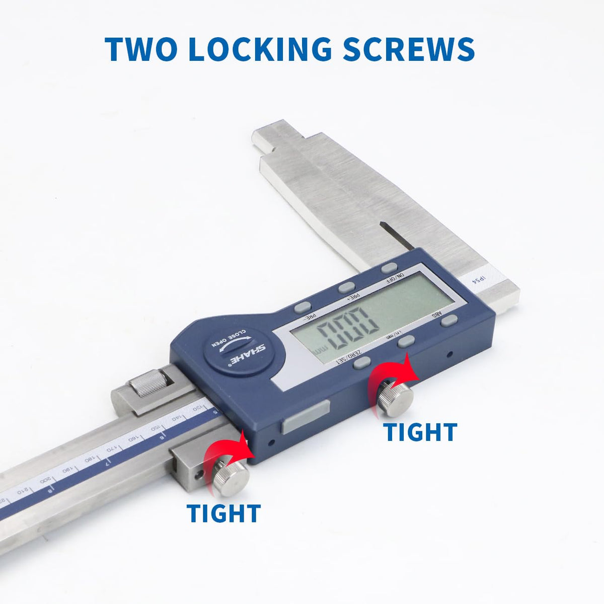 SHAHE 40''1000mm Electronic Digital Caliper Ruler Heavy Duty Long Jaw Digital Caliper Stainless Steel Caliper 1000mm,Inch/Metric, ABS,Stainless Steel Jaws