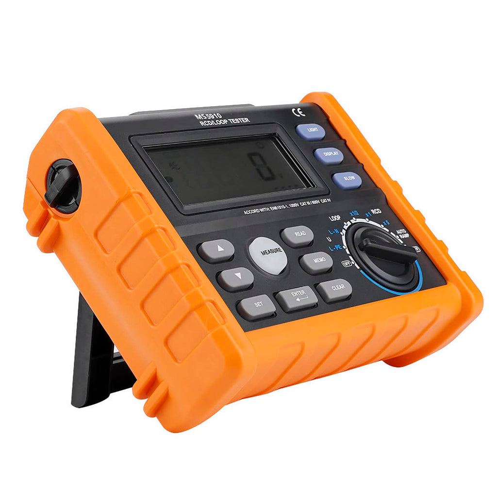 Kadimendium MS5910 Switch Tester Durable RCDLOOP Tester with USB Cable for Data Transmission, Auto Power Off Feature, Suitable for Electrical Engineers