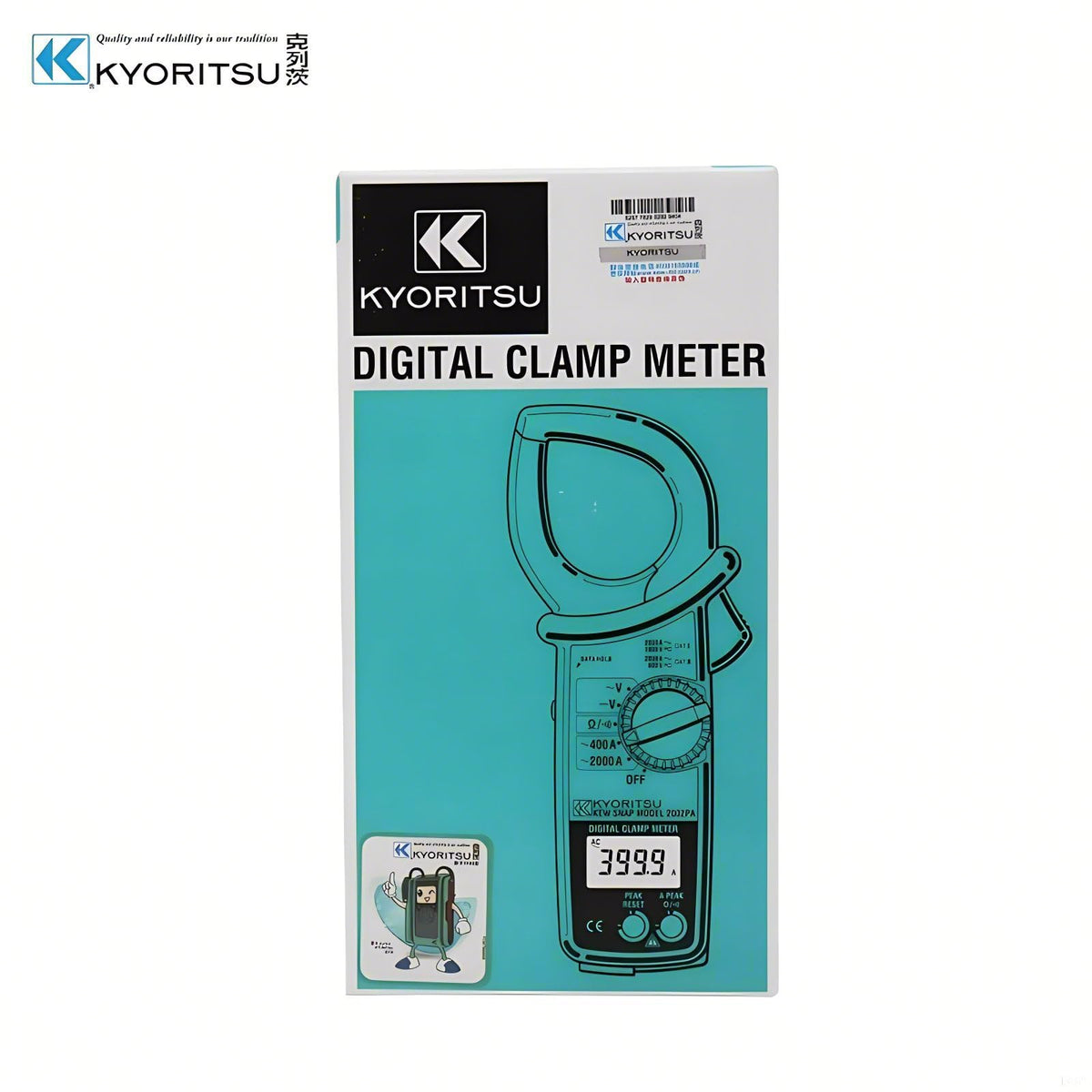 Japan Quality KYORITSU KEW 2002PA 2002R Digital Clamp Meter 2000A AC DC Current Pliers Ammeter Voltmeter True RMS Resistance Frequency Tester High Precision Minimum Resolution 0.1A(2002R)
