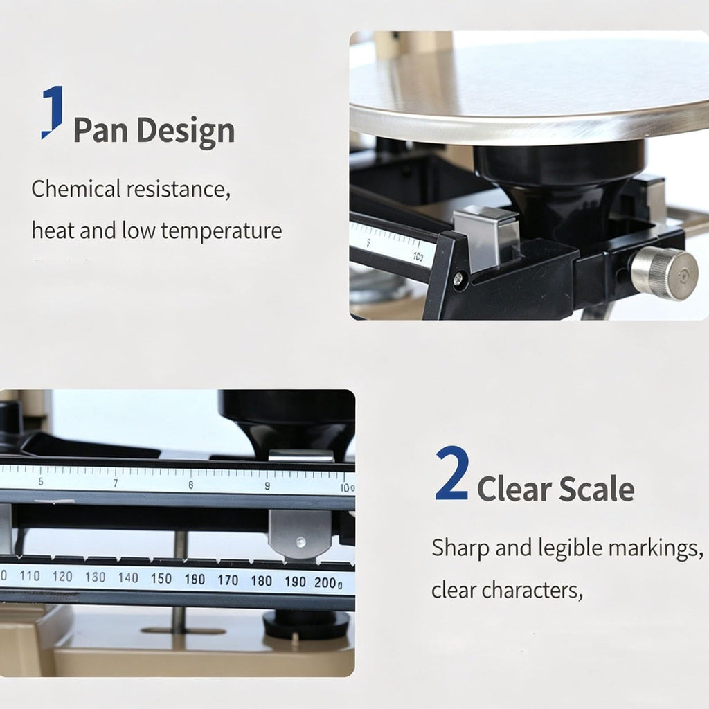 Double Pan Balance Scale-Precision Mechanical Scales, Weighing 0.1g - 2000g